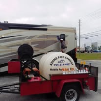 Shine For Christ mobile detailing trailer fully equipped and ready for service